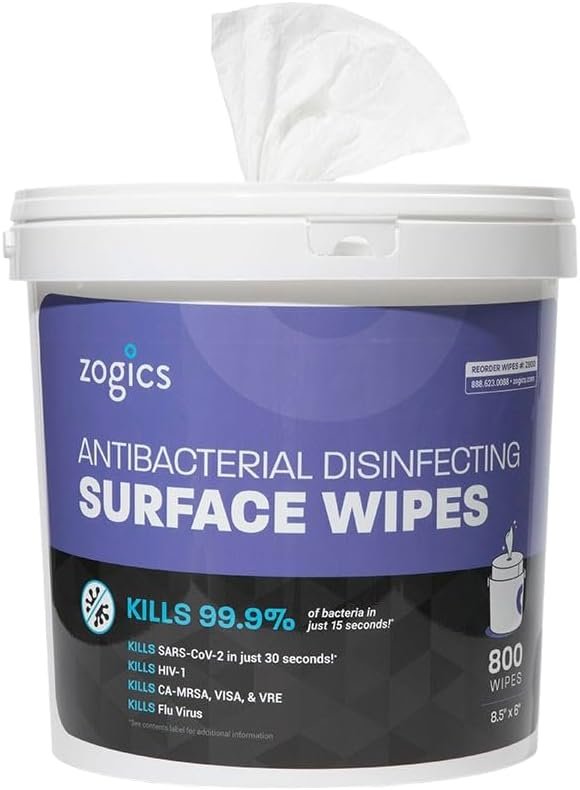 Zogics Disinfectant Wipes Review Powerful EPA Registered Surface Cleaner with Refillable Dispenser