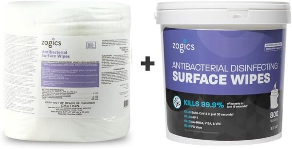 Zogics Disinfectant Wipes Review Powerful EPA Registered Surface Cleaner with Refillable Dispenser
