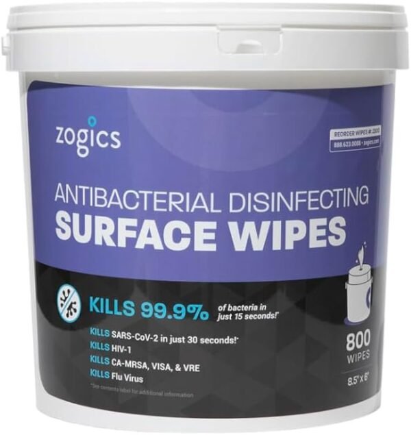 Zogics Disinfectant Wipes Review Powerful EPA Registered Surface Cleaner with Refillable Dispenser