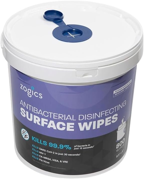Zogics Disinfectant Wipes Review Powerful EPA Registered Surface Cleaner with Refillable Dispenser