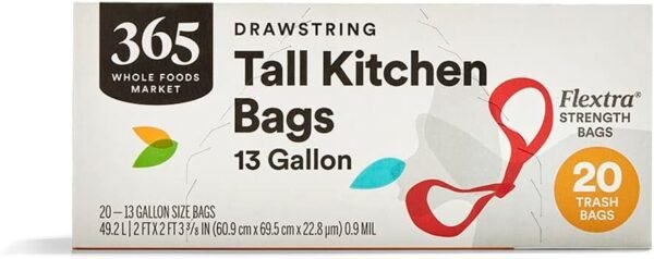 51tFQfWAvrL._AC_SL1000_ Flextra Strength Tall Kitchen Trash Bags 365 by Whole Foods Market Review and Performance