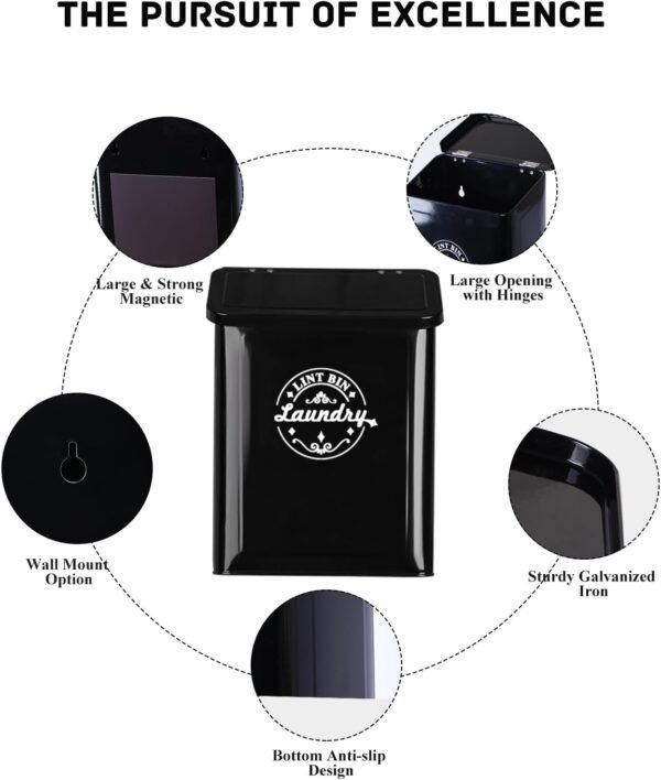 617mwWw-tdL._AC_SL1500_ Magnetic Lint Bin Review for Laundry Room Organization by SACREDAY Large Capacity