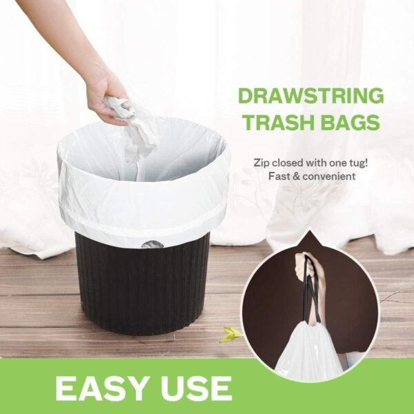 61ClOUEdqiL._AC_SL1200_ Teivio 1.6 Gallon Trash Bags Review Strong Drawstring Kitchen Garbage Bags