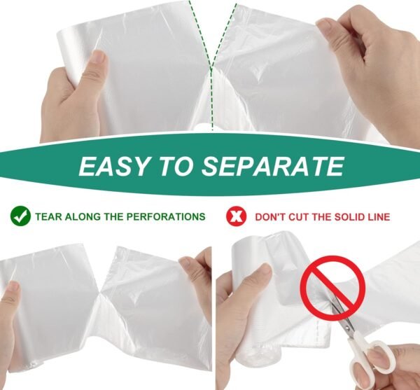 61QjG4TjsL._AC_SL1500_-1 Magesh 4 Gallon Trash Bag Strong, Leakage-Free, Small Garbage Bags Unscented Thick for Bathroom, Office, Kitchen Small Trash Can, 15L, 105 Bags, Clear