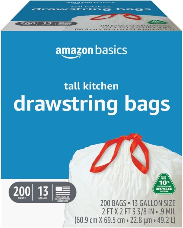 Amazon Basics 13 Gallon Tall Kitchen Trash Bags Review Sustainable and Reliable Choice