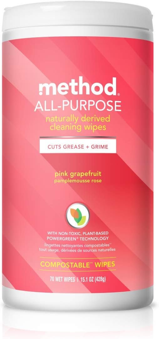 Method All-Purpose Cleaning Wipes Review Plant-Based Power with Pink Grapefruit Scent