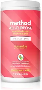 61ibHRFq5qL.__AC_SX300_SY300_QL70_FMwebp_ Method All-Purpose Cleaning Wipes Review Plant-Based Power with Pink Grapefruit Scent