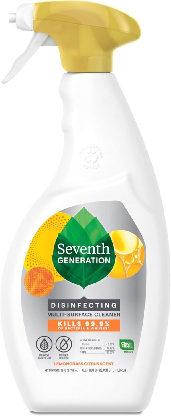 Seventh Generation Multi Purpose Cleaners Review Kills Germs Leaves Fresh Lemongrass Scent