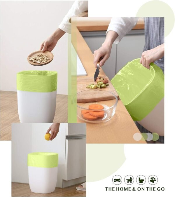 61suR-JLML._AC_SL1500_ Compostable Trash Bags FORID Review Durable Green Kitchen Garbage Liners 13 Gallon