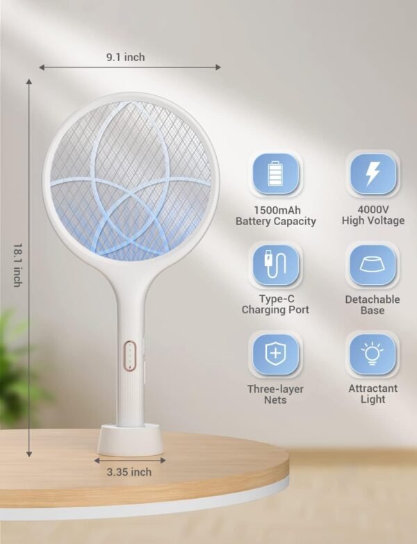 YISSVIC Electric Fly Swatter Review Powerful 4000V Bug Zapper for Patio and Camping