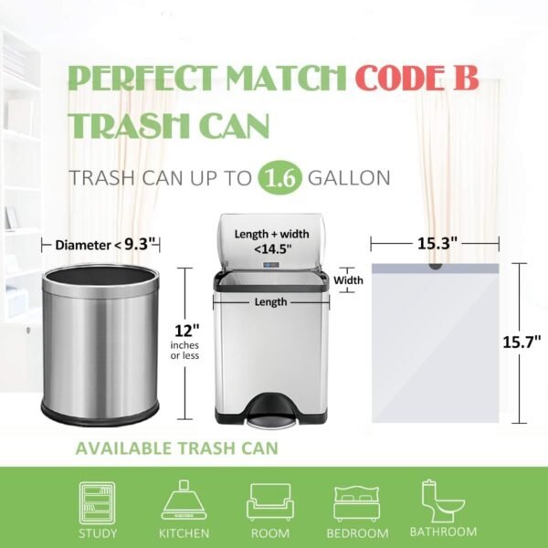 61vhZRgq2L._AC_SL1200_ Teivio 1.6 Gallon Trash Bags Review Strong Drawstring Kitchen Garbage Bags