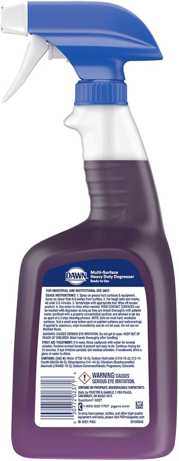 61vutnrH-aL._AC_SL1500_ Dawn Professional Multi-Surface Heavy Duty Degreaser Spray Review Cuts Grease Fast