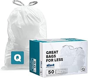 61ywqbdpPNL.__AC_SX300_SY300_QL70_ML2_ Plasticplace Custom Fit Trash Bags Review for Simplehuman Code Q Durable Liners