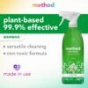 Method Antibacterial All-Purpose Cleaner Bamboo Review Kills 99.9 Percent Germs Effectively