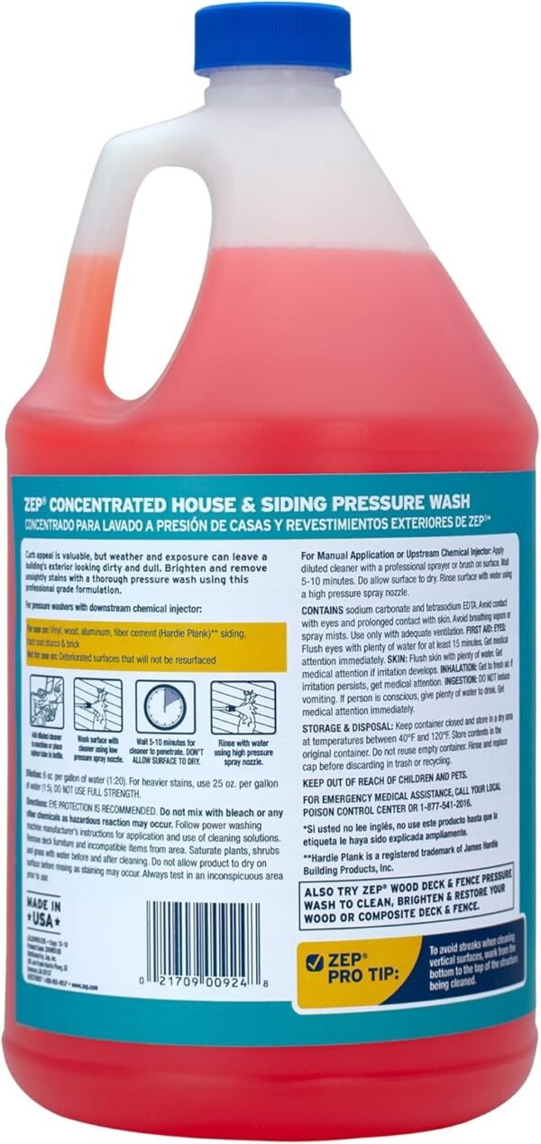 Zep House and Siding Pressure Wash Cleaner Concentrate Review for Powerful Exterior Cleaning