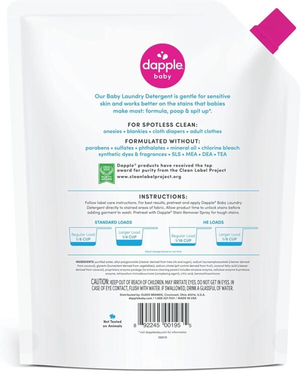 Dapple Baby Laundry Detergent Review Plant-Powered Stain Remover for Sensitive Skin