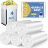 Magesh 4 Gallon Trash Bags Review Clear Durable Wastebasket Liners for Bathroom