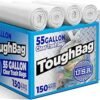 Heavy Duty Clear Trash Bags ToughBag 55 Gallon Review for Commercial Use