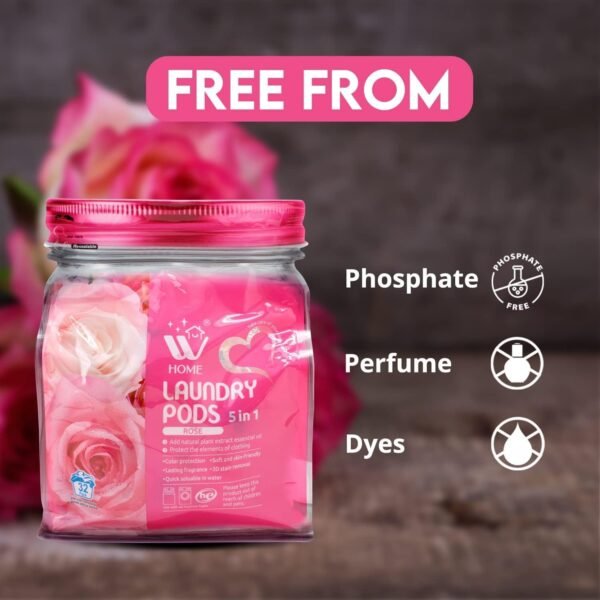 713kldtKHZL._AC_SL1500_ WBM 5 in 1 Laundry Detergent Pods Review Powerful Stain Removal and Fresh Rose Scent