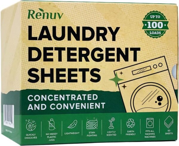71Gf0NjIjuL._AC_SL1500_ Eco Friendly Laundry Detergent Sheets Renuv Review Sustainable Cleaning Strips