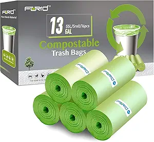 Compostable Trash Bags FORID Review Durable Green Kitchen Garbage Liners 13 Gallon