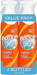 Bounce 3-in-1 Wrinkle Release Spray Review Best Anti Static Fabric Refresher by Nehemiah