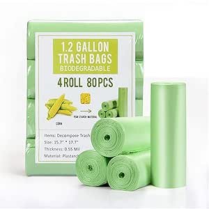 71LQ4fl9rML.__AC_SX300_SY300_QL70_ML2_ Jaoul Small Trash Bags Review Durable Unscented 1.2 Gallon Garbage Bags Insight