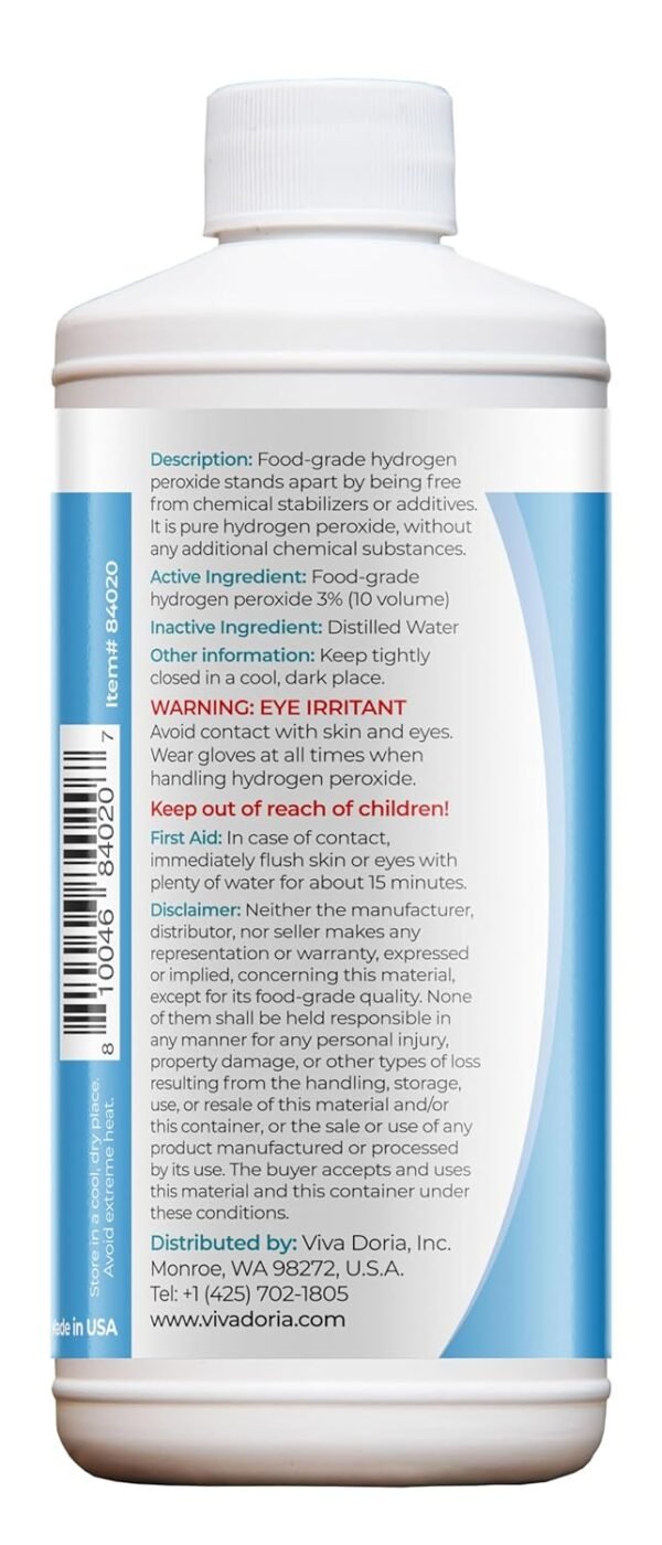71NjwL14kzL._SL1500_ Viva Doria Food Grade Hydrogen Peroxide Review Best Household Cleaner for Safe Use