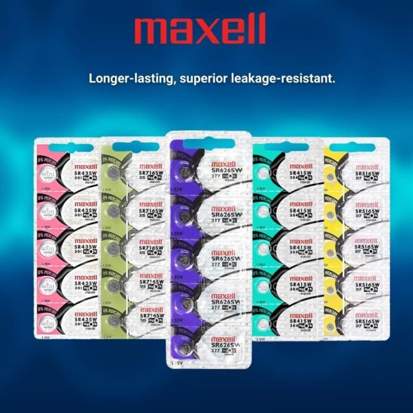 71O1iNda24L._AC_SL1080_ Maxell SR626SW Silver Oxide Watch Battery Review High Performance and Leak Resistance