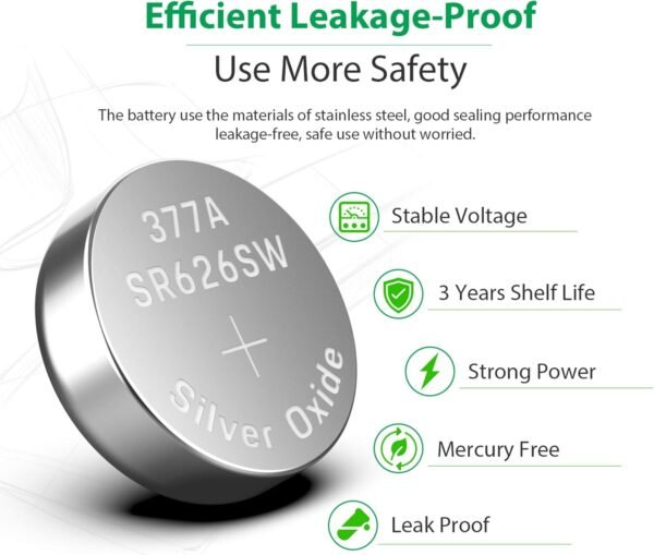 71PoOzJ3SL._AC_SL1500_ LiCB SR626SW Watch Battery Review Best Long-Lasting Coin Cell Pack