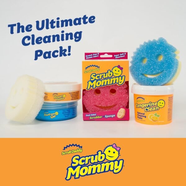 Scrub Daddy Household Cleaning Supplies Bundle Review PowerPaste Sponges and Multi Cleaner