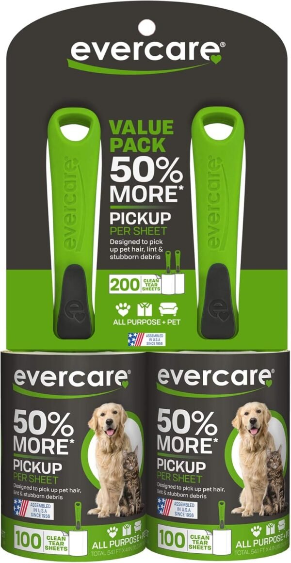 71ROqRxJdiL._AC_SL1500_ Evercare Lint Roller Review Twin Pack Best Sticky Pet Hair Remover
