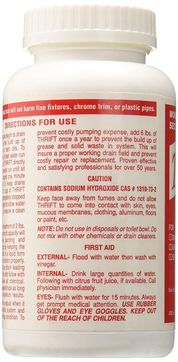Thrift T-100 Drain Cleaner Review Fast Acting Alkaline Formula for Clogged Drains