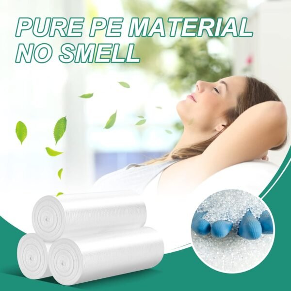 71ST-2eQmPL._AC_SL1500_-1 Magesh 4 Gallon Trash Bag Strong, Leakage-Free, Small Garbage Bags Unscented Thick for Bathroom, Office, Kitchen Small Trash Can, 15L, 105 Bags, Clear