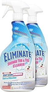Eliminate Shower Tub and Tile Cleaner UNELKO Review Powerful Soap Scum Remover