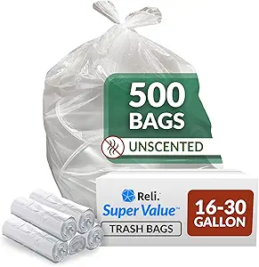 71WQVWzq8rL.__AC_SX300_SY300_QL70_FMwebp_ Reli SuperValue 16-25 Gallon Trash Bags Review Clear Durable Bulk for Home Use