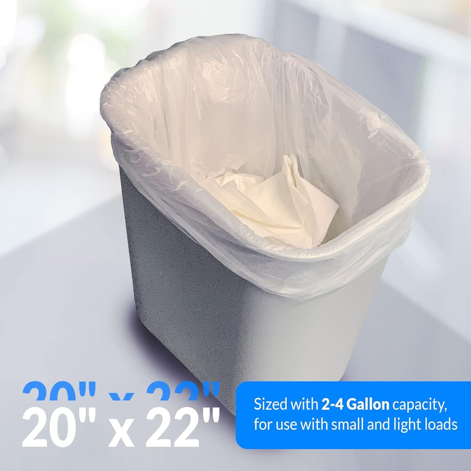 Durable Clear Trash Bags