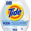 Tide PODS Free Gentle Laundry Detergent Review Best Hypoallergenic Pacs for Sensitive Skin