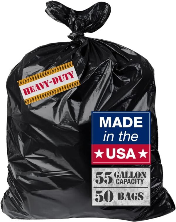 71a4Lb86JrL._AC_SL1500_ MaxiMite Heavy Duty Contractor Trash Bags 55 Gallon Review for Tough Cleanup