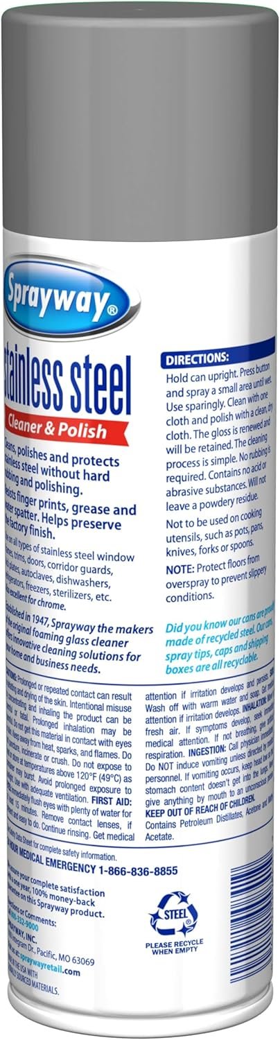 71agYuE3L._AC_SL1500_ Sprayway SW841R Stainless Steel Cleaner Review Protects Polishes Resists Fingerprints