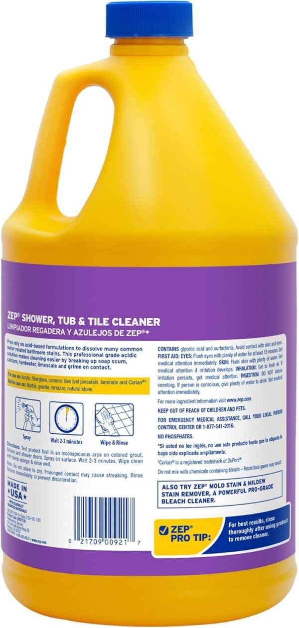 71ccYWu4mGL._AC_SL1500_ Zep Shower Tub and Tile Cleaner Review Reveals No Scrub Pro Formula Power