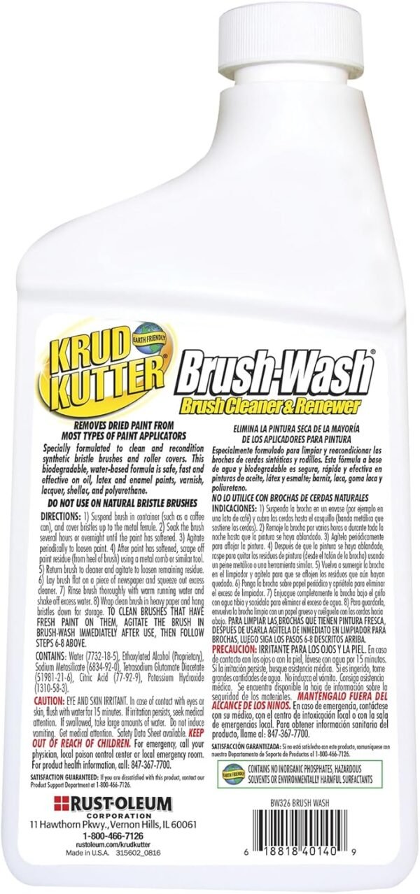 Krud Kutter Brush Wash Cleaner Review Biodegradable Paint Brush Restorer Tested