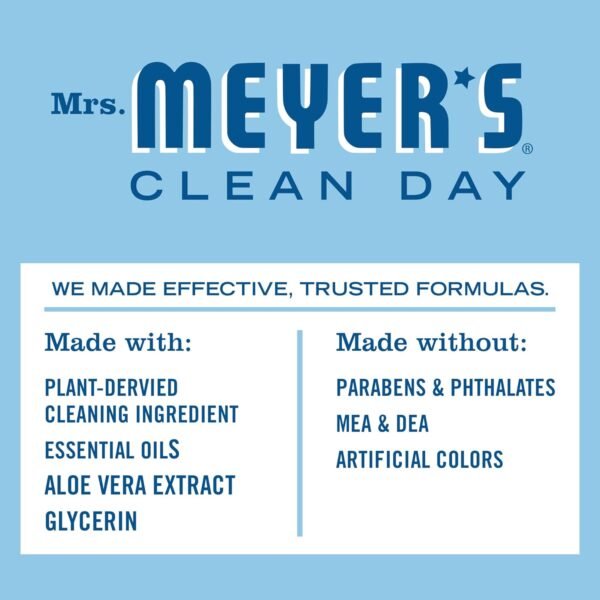 71maIdLEOhL._AC_SL1500_ Mrs Meyers Clean Day Liquid Dish Soap Rain Water Review Biodegradable Formula Benefits