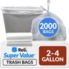 Review of Reli Clear 2-4 Gallon Trash Bags Bulk Pack for Home and Bathroom