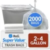 Review of Reli Clear 2-4 Gallon Trash Bags Bulk Pack for Home and Bathroom