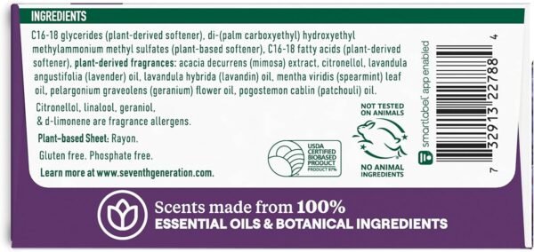 71ppYaen1FL._AC_SL1500_ Seventh Generation Dryer Sheets Review Fresh Lavender Scent with Essential Oils