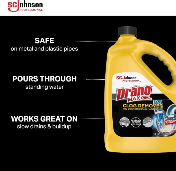 71wHrSSq19L._AC_SL1500_ Drano Max Gel Ultra Clog Remover Review Powerful Drain Opener by SC Johnson