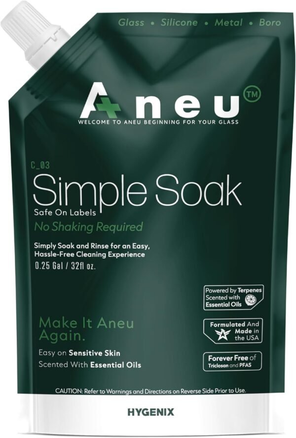Aneu Glass Cleaner Review Soak and Rinse Formula Dissolves Tough Resin Effortlessly