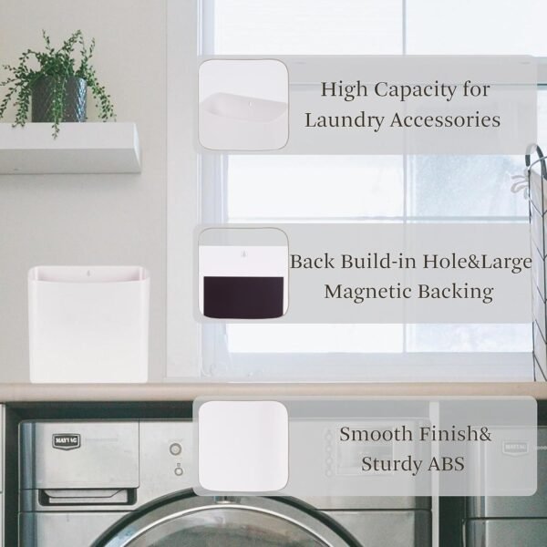 811tEtKzpjL._AC_SL1500_ Monjita Magnetic Lint Bin Review Best Laundry Room Organizer and Trash Can