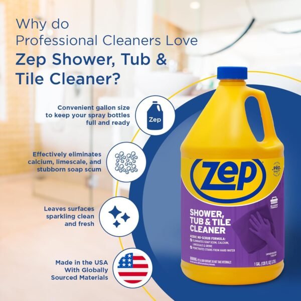 81AS3mqvVvL._AC_SL1500_ Zep Shower Tub and Tile Cleaner Review Reveals No Scrub Pro Formula Power